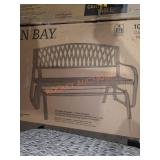 Hampton Bay Flintridge Metal Glider Bench