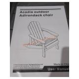 Ergonomically Designed Plastic Adirondack Chair