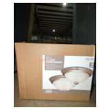 13 in. 2-Light Brushed Nickel Flush Mount