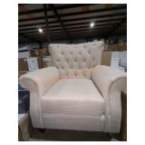 LOKATSE HOME Beige Polyester Accent Chair