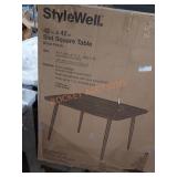 StyleWell 42"×42" Slat Square Table