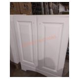 24.25"W x 18.5"D x 32"H White storage cabinet