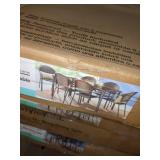 Stylewell 60"x38" glass dining table w/ umbrella