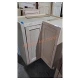 Unfinished corner lazy Susan cabinet apx 28.5 x