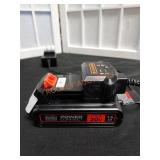 Black+Decker  20v 1.5Ah Battery and Charger