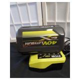 RYOBI 40V 6Ah Lithium Battery and Charger