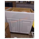 White wooden cabinet w/drawer