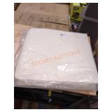 Set of 2 White seat cushions 21" x 19"