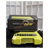 RYOBI 40V 6Ah Lithium Battery and Charger