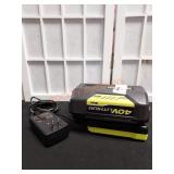 RYOBI 40v 4Ah Lithium Battery and Charger
