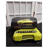RYOBI 40v 5Ah Lithium Battery and Charger