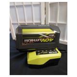 RYOBI 40V 6Ah Lithium Battery and Charger