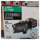 Everbuilt shallow well jet pump 3/4hp