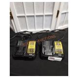 DeWalt 12v/20v Lithium Ion Charger Lot of 2