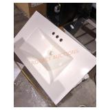 30" x 19" White Vanity Top