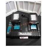 Makita 18V 4Ah & 1.5 Ah Dual Battery & Charger