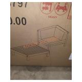 2-pc chair and table set with teak finish +