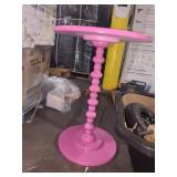 17.5"W x 24.3"H pink side table