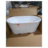VanityArt Freestanding Bathtub, White