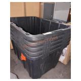 HDX 27 Gallon Tough Totes, 5 Total