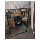 26" x 38" Black Framed Mirror