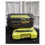RYOBI 40V 6Ah Lithium Battery and Charger