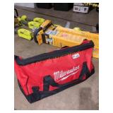 Milwaukee tool bag with 5pc miscellaneous tools
