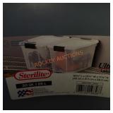 Sterilite 30qt storage tote with lids lot of 3