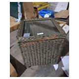 Hampton Bay Rattan Storage Side Table