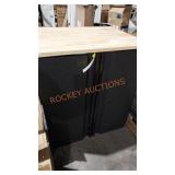 Tool cabinet with wood top apx 28 x 22 x 32 in