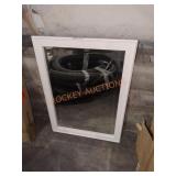 Gazette 24" x 32" White Framed Mirror