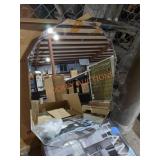 20"x28" Geometric Hanging Mirror;