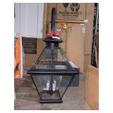 30"H 14"W Outdoor Wall Lantern Black