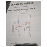 StyleWell Split Back Sling Chairs, Set of 2