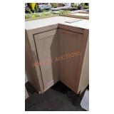 Unfinished corner lazy Susan cabinet apx 28.5 x