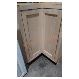 Unfinished corner lazy Susan cabinet apx 28.5 x