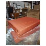 Two 19.5" x 22.5" Orange Cushions