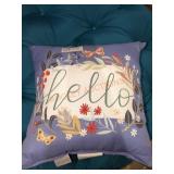 Hampton Bay "hello" throw pillow