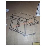 HODEDAH White Kitchen Island