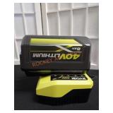 RYOBI 40V 6Ah Lithium Battery and Charger