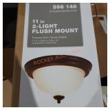 11in 2 light flush mount light fixture