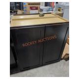 30"ï¿½12"ï¿½30" Wall Mount Cabinet, Brown Wood Finish