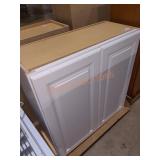 30"H x 30"W x 13"D White storage cabinet