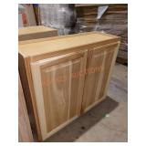 30"H x 36"W x 13"D wooden storage cabinet