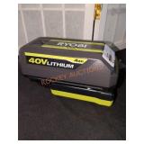 Ryobi 40V Li Ion 4Ah Battery and Charger