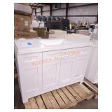 48" x 19" x 34" White Vanity
