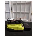 RYOBI 18v 1.3Ah Lithium Battery and Charger