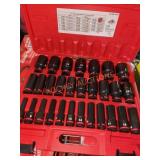 Milwaukee 1/2" Metric 6 Point Impact Sockets