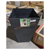 Bloem 25" Resin Square Planter, Black