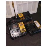 DeWalt Chargers Only, (2) DCB107, (1) DCB115